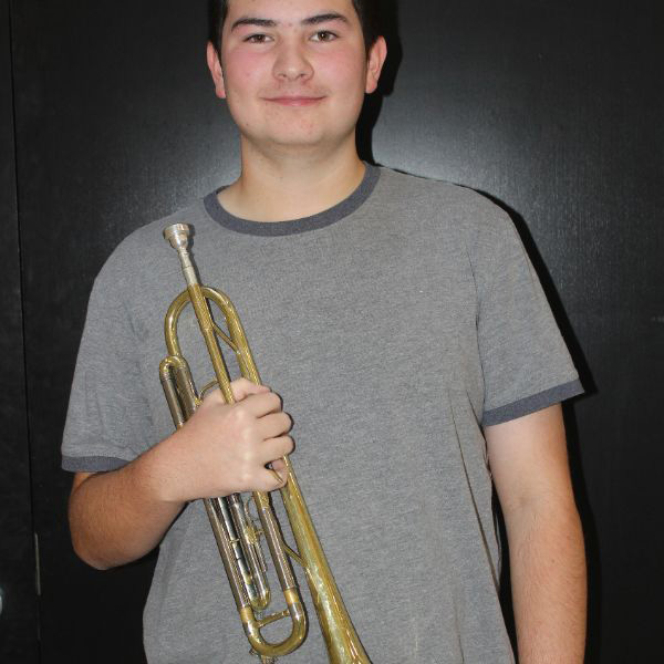  photo of student with trumpet